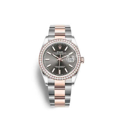 Datejust 36 Oystersteel and Everose gold Ref# 126281RBR-0002
