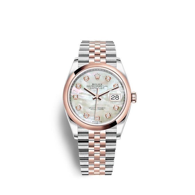 Datejust 36 Oystersteel and Everose gold Ref# 126201-0021