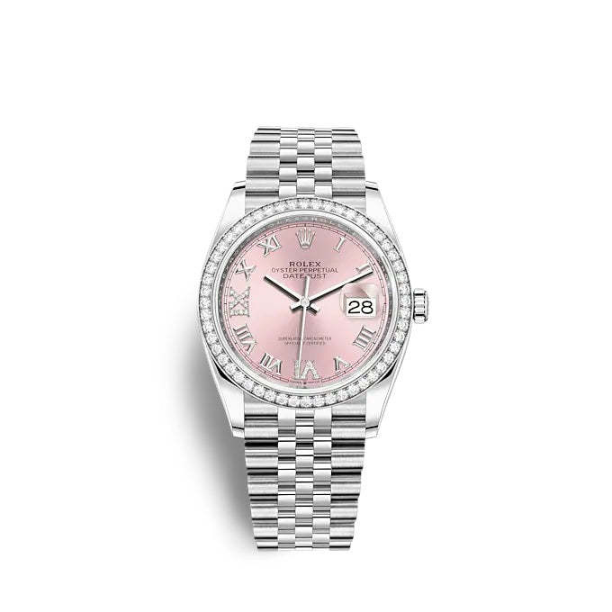 Datejust 36 Oystersteel and white gold Ref# 126284RBR-0023