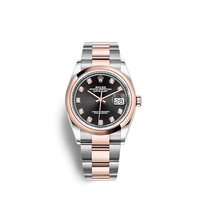 Datejust 36 Oystersteel and Everose gold Ref# 126201-0020