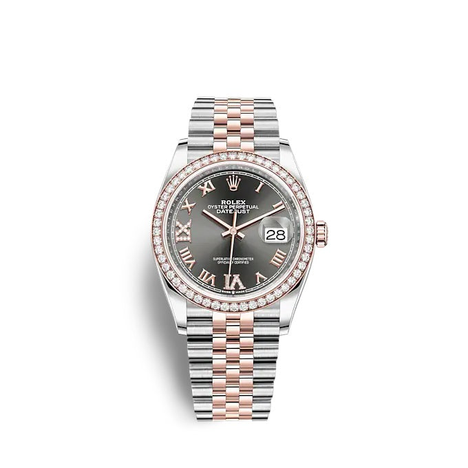 Datejust 36 Oystersteel and Everose gold Ref# 126281RBR-0011