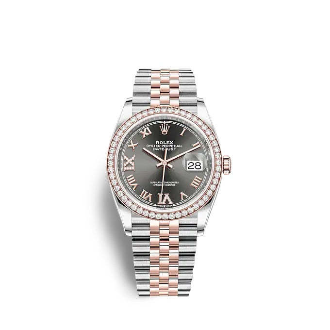 Datejust 36 Oystersteel and Everose gold Ref# 126281RBR-0011