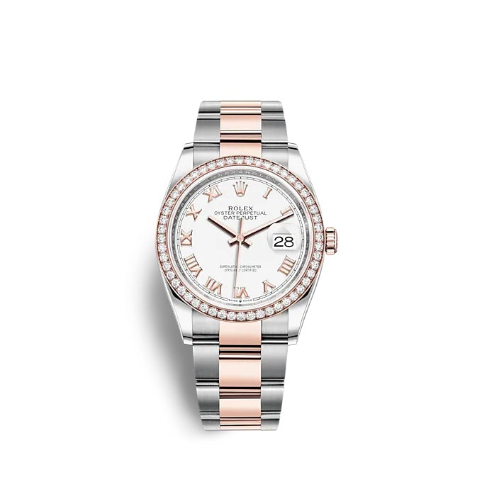 Datejust 36 Oystersteel and Everose gold Ref# 126281RBR-0004