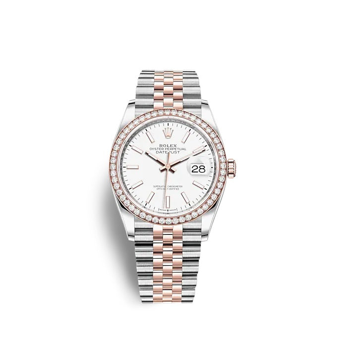 Datejust 36 Oystersteel and Everose gold Ref# 126281RBR-0005