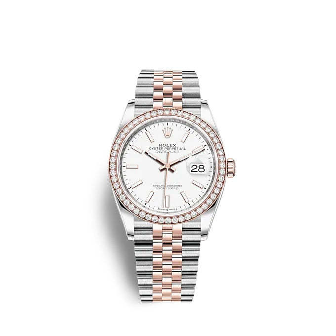 Datejust 36 Oystersteel and Everose gold Ref# 126281RBR-0005