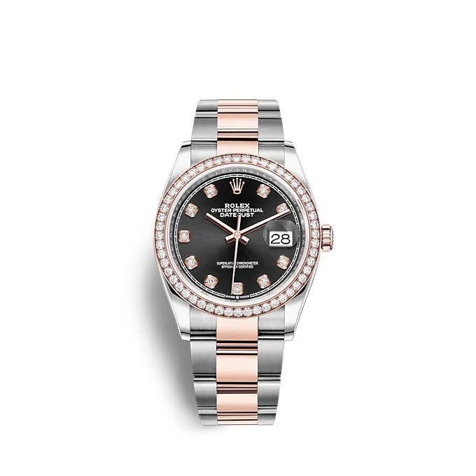 Datejust 36 Oystersteel and Everose gold Ref# 126281RBR-0008