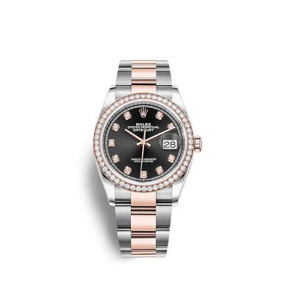 Datejust 36 Oystersteel and Everose gold Ref# 126281RBR-0008