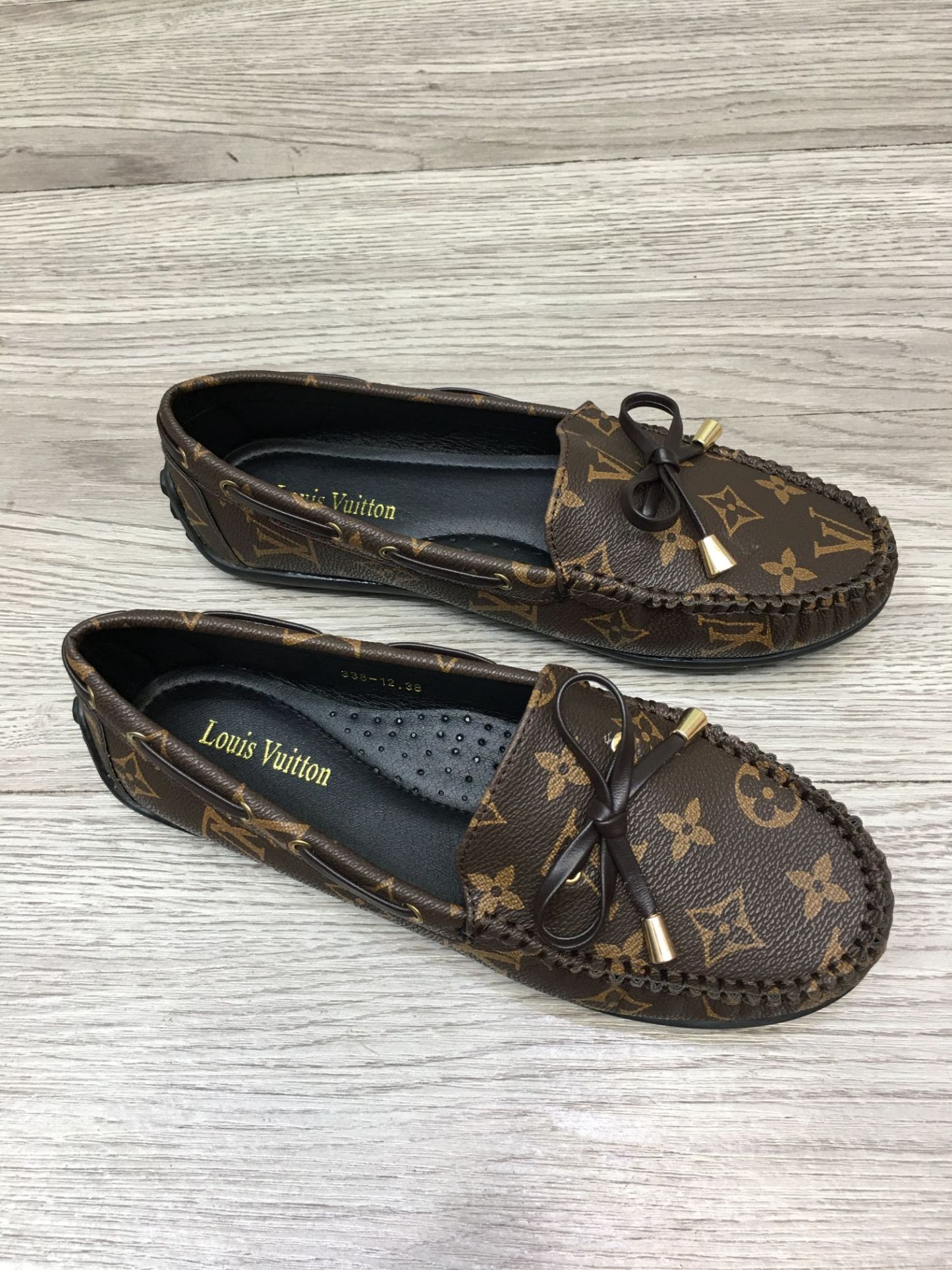 Gloria Monogram Canvas Flat Loafers