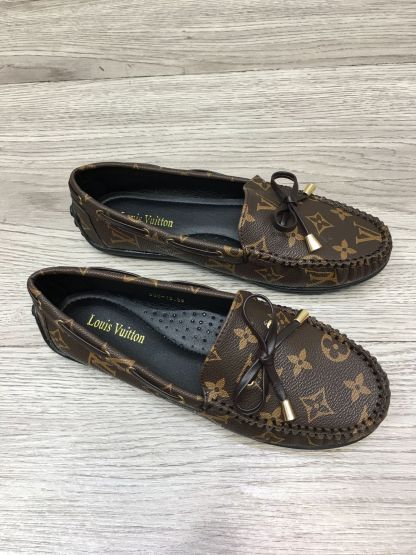Gloria Monogram Canvas Flat Loafers