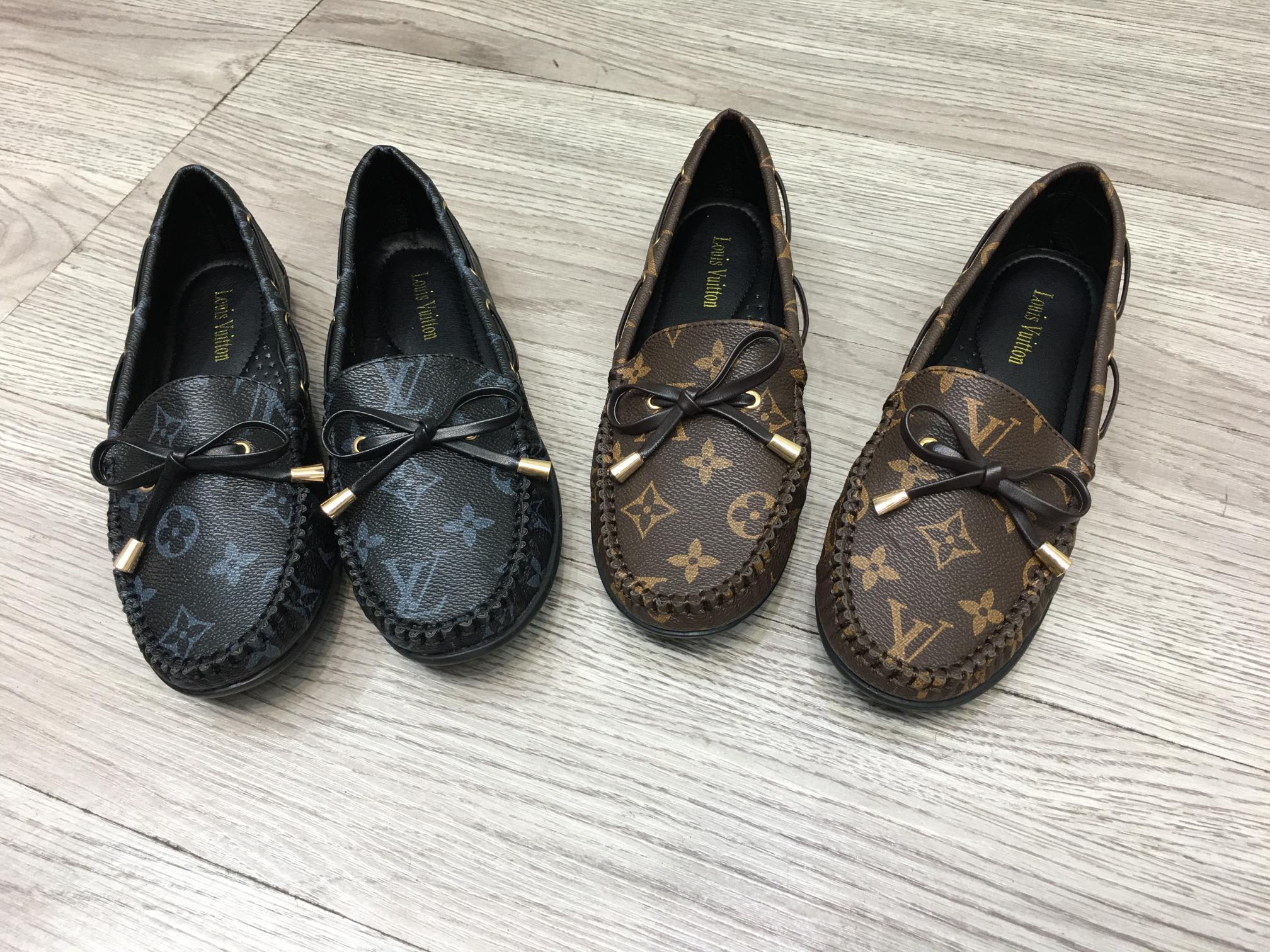 Gloria Monogram Canvas Flat Loafers