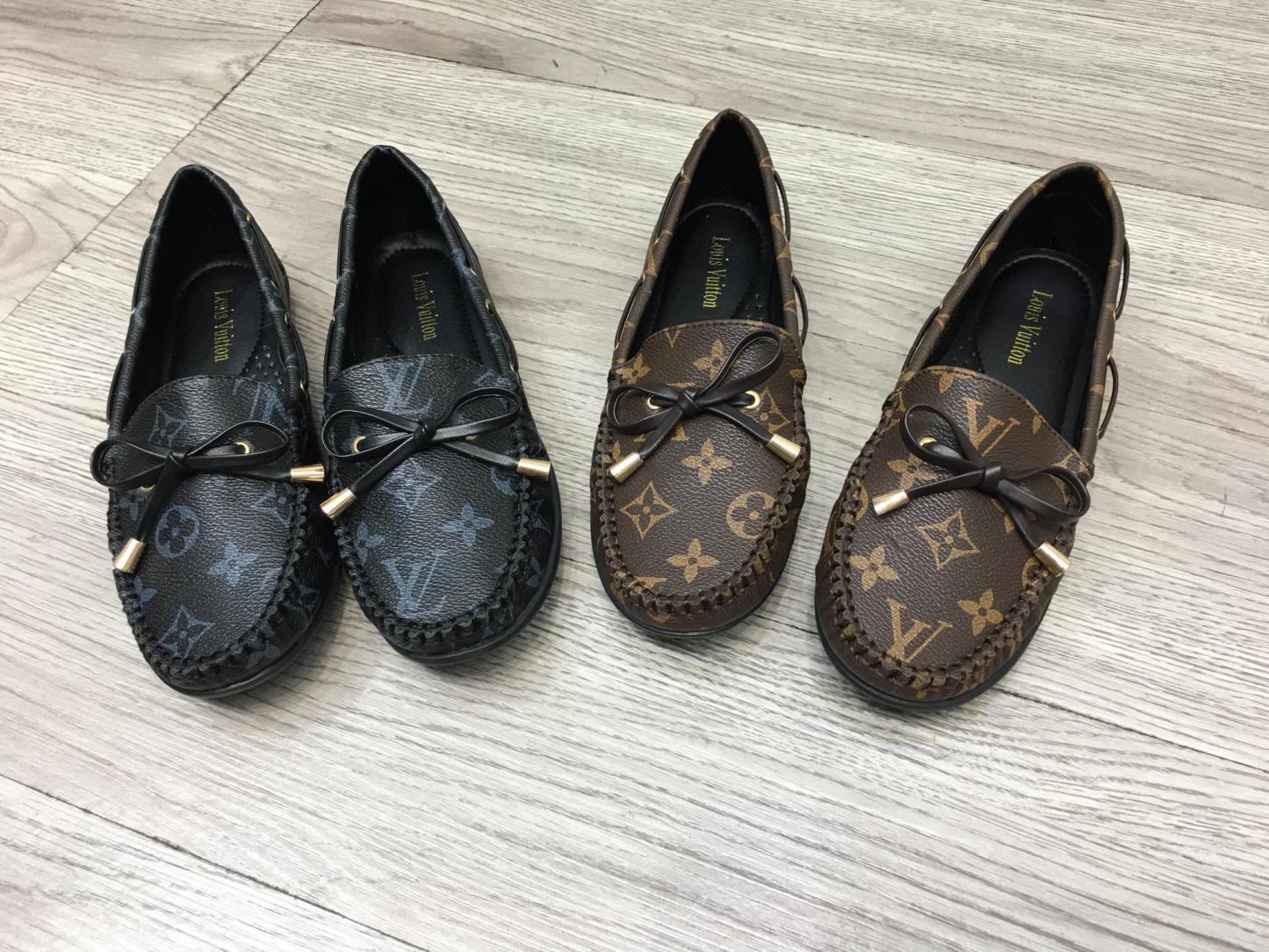 Gloria Monogram Canvas Flat Loafers