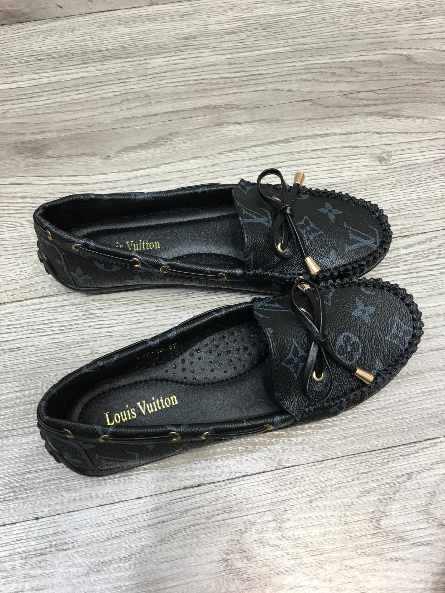 Gloria Monogram Canvas Flat Loafers