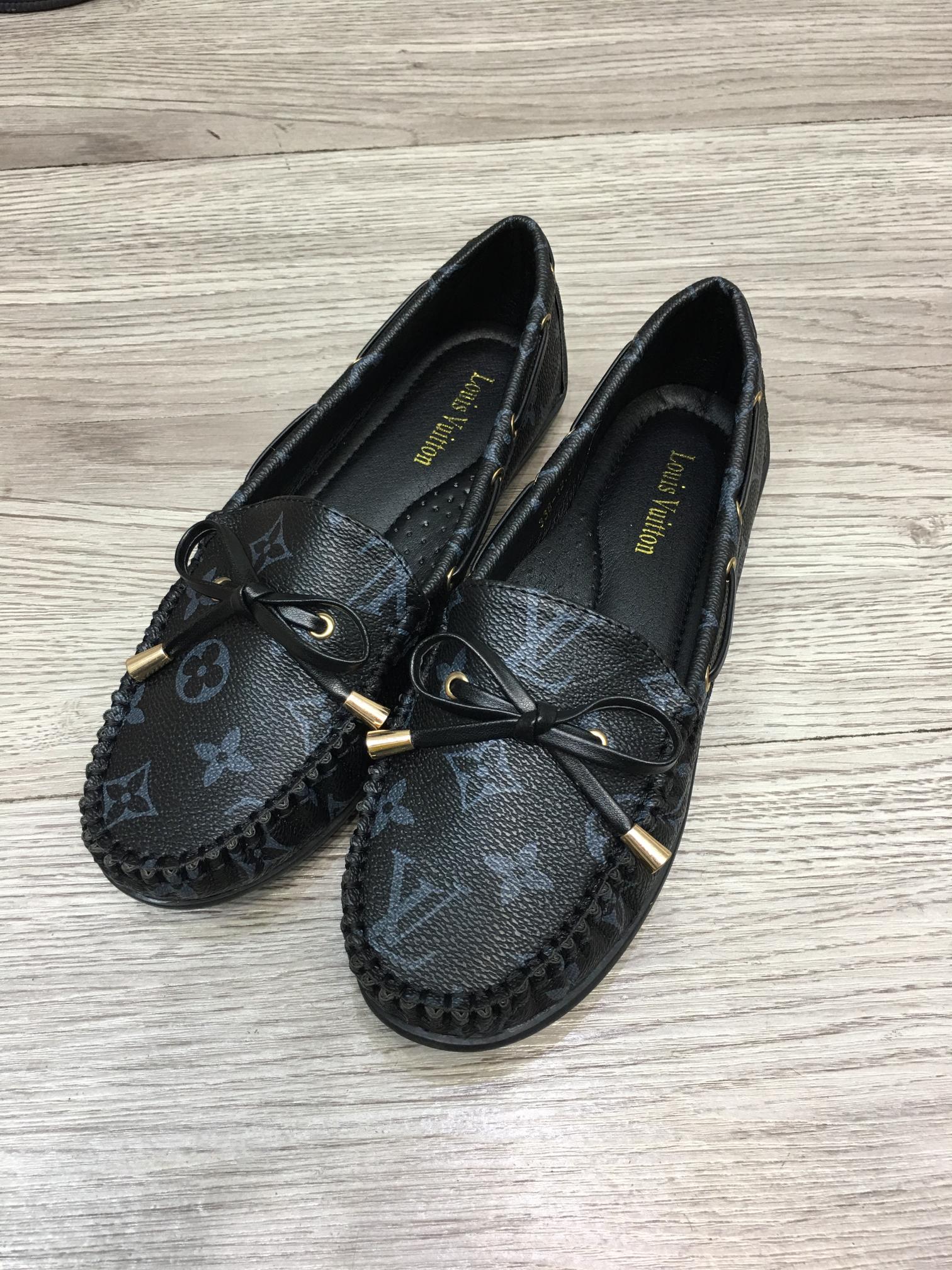 Gloria Monogram Canvas Flat Loafers
