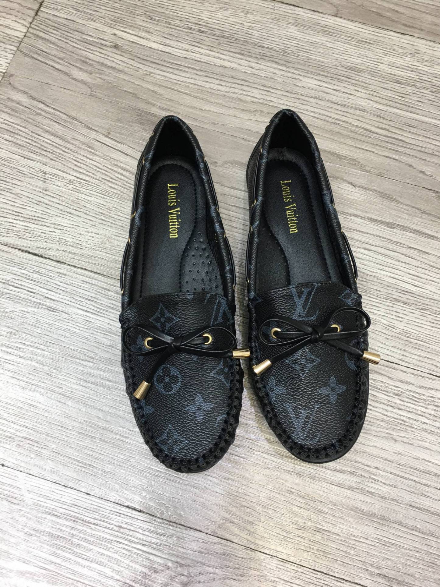 Gloria Monogram Canvas Flat Loafers