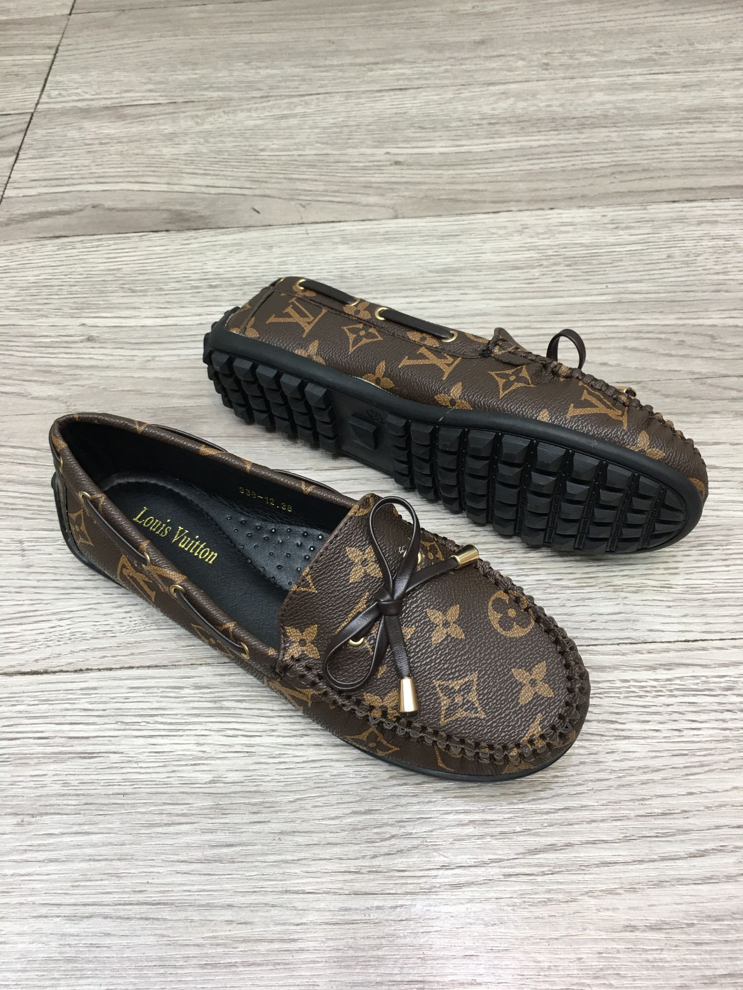 Gloria Monogram Canvas Flat Loafers