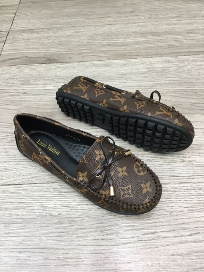 Gloria Monogram Canvas Flat Loafers