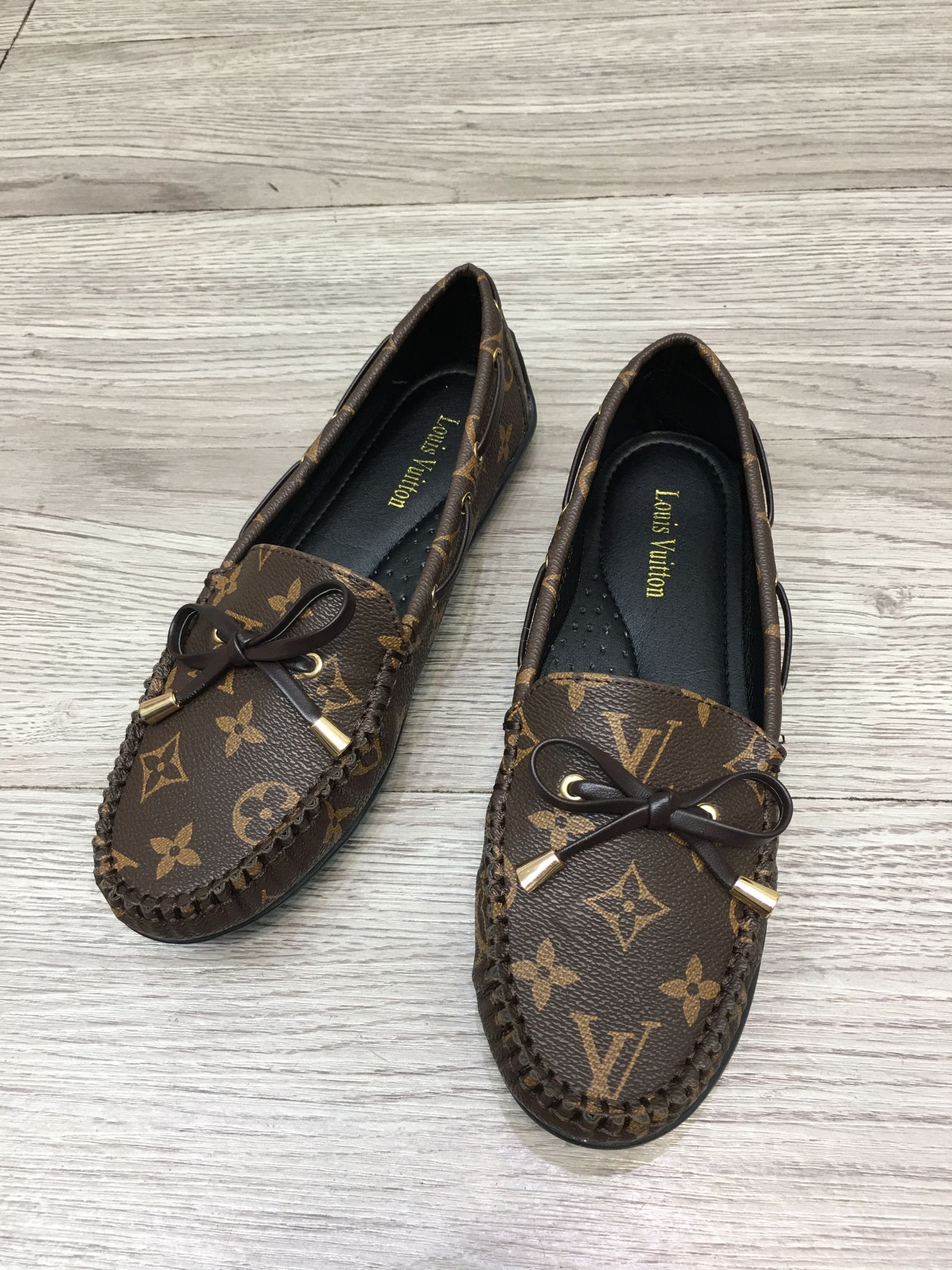 Gloria Monogram Canvas Flat Loafers