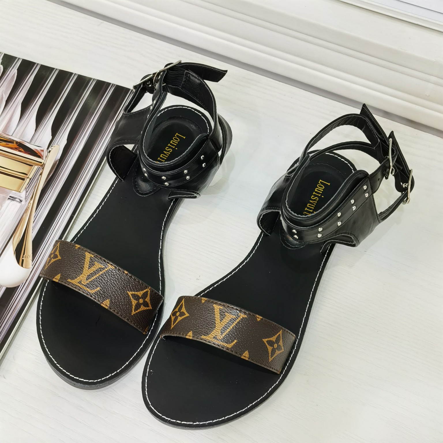 Nomad Monogram Sandals