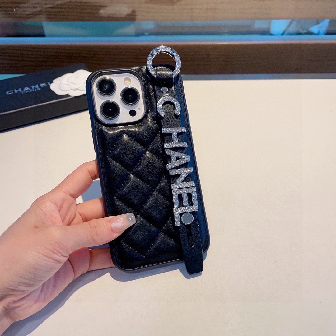 Diamond Letter Wristband Phone Case