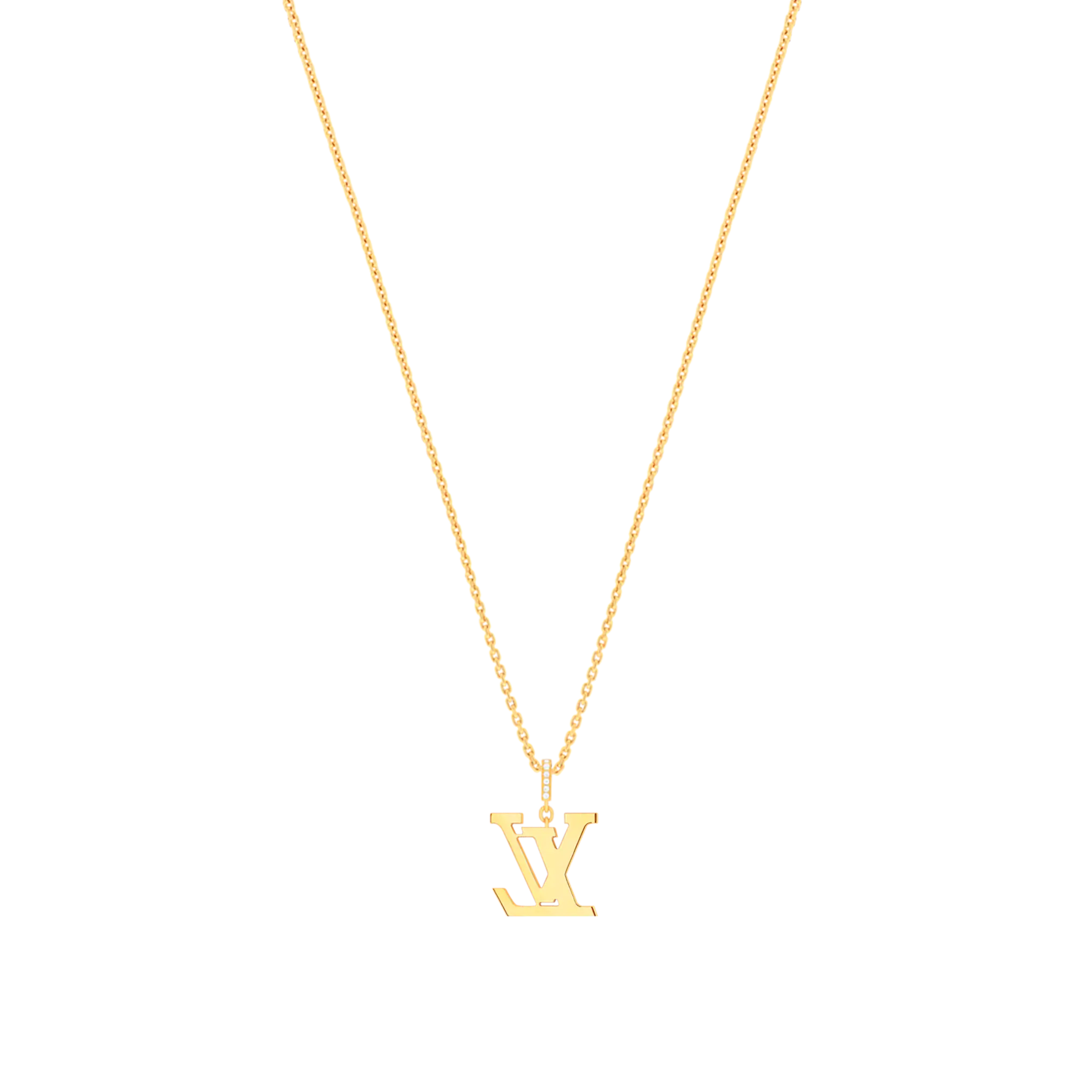 Medium Pendant, Yellow Gold And Diamonds