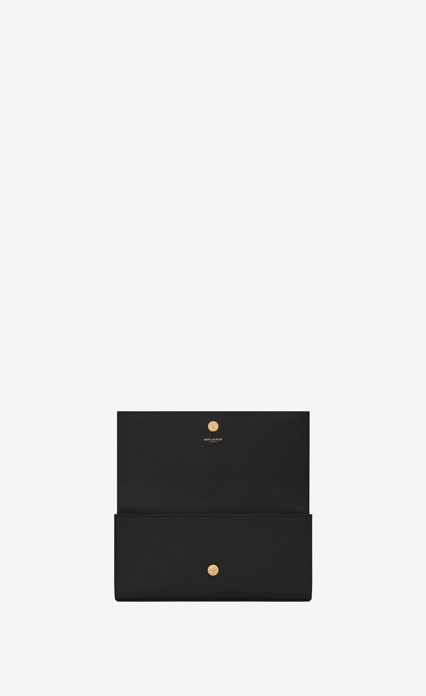KATE CLUTCH IN GRAIN DE POUDRE EMBOSSED LEATHER