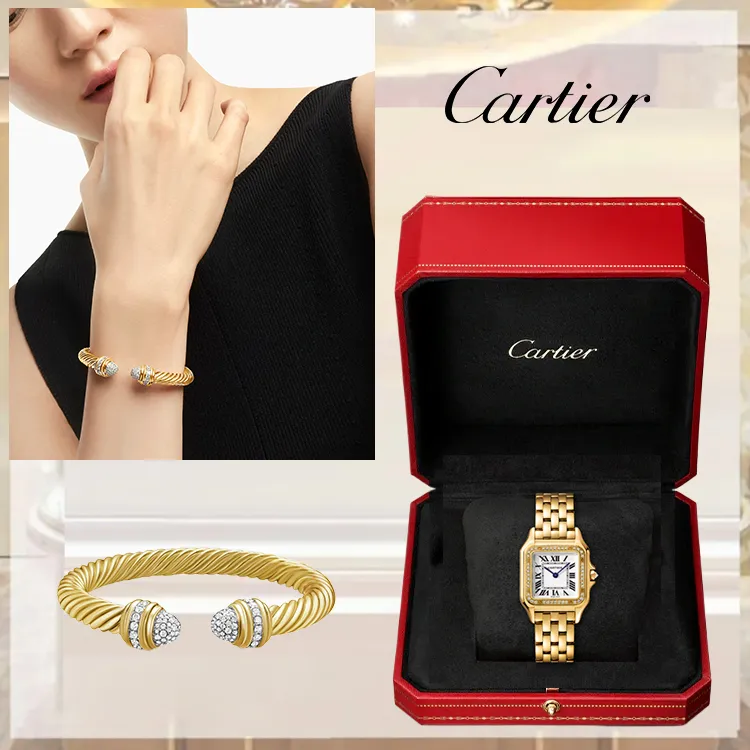 PANTHÈRE DE CARTIER WATCH, SMALL MODEL & CLASSIC CABLESPIRA® BRACELET | DIAMONDS, 7MM