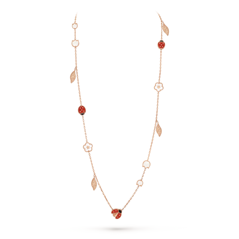 Lucky Spring long necklace, 15 motifs