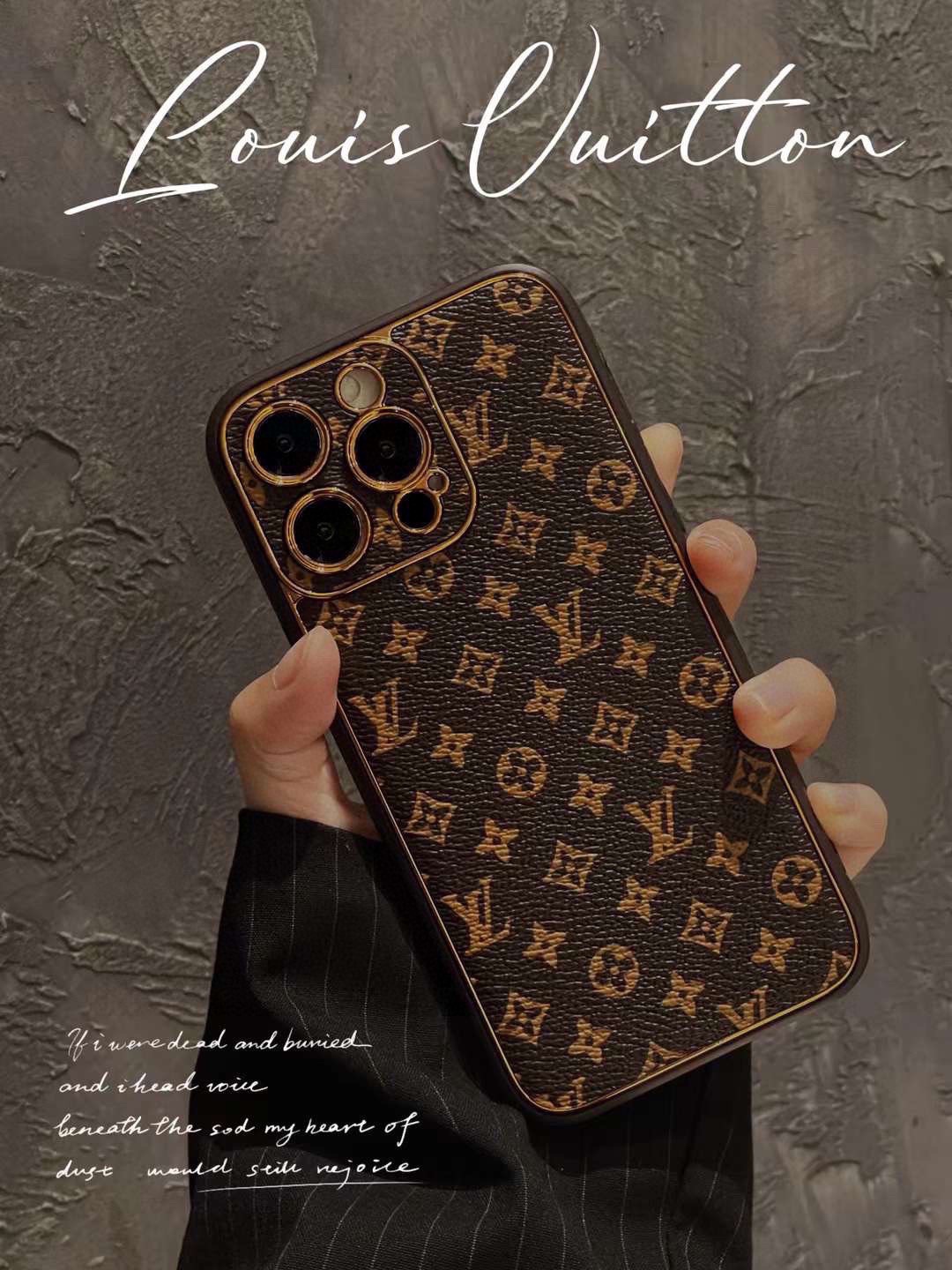 Classic electroplating old flower mobile phone case