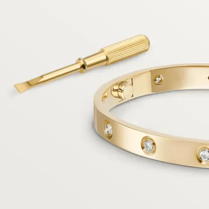 3‑Piece Cartier Stack –Panthère, Yellow Gold, Diamonds