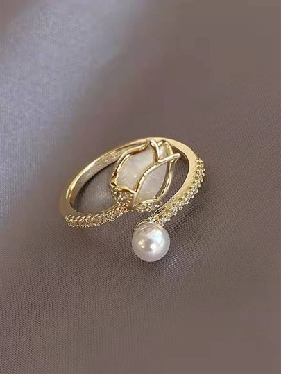 Faux Pearl Decor Ring