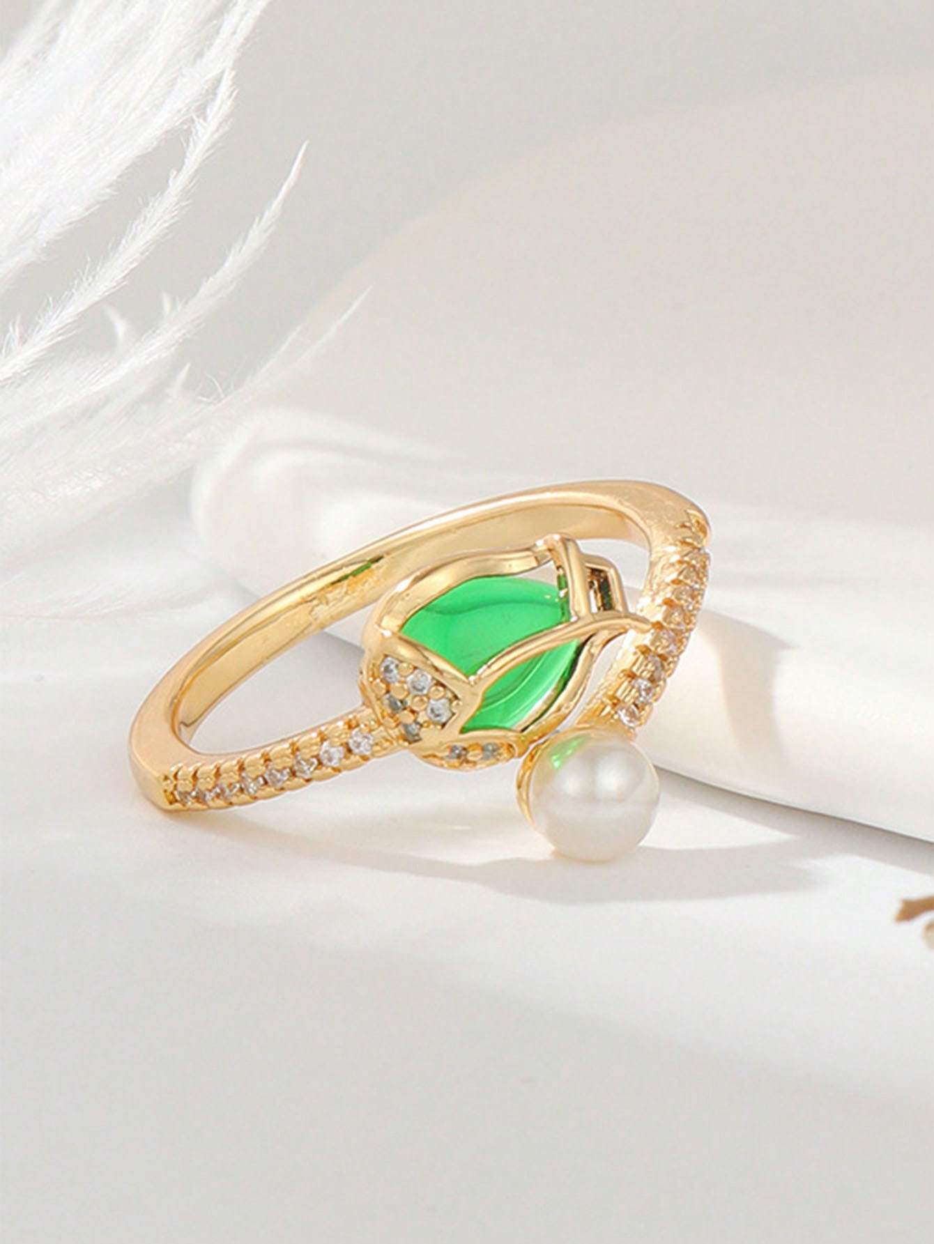 Faux Pearl Decor Ring