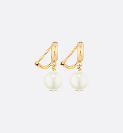 CD Navy Clip-On Earrings