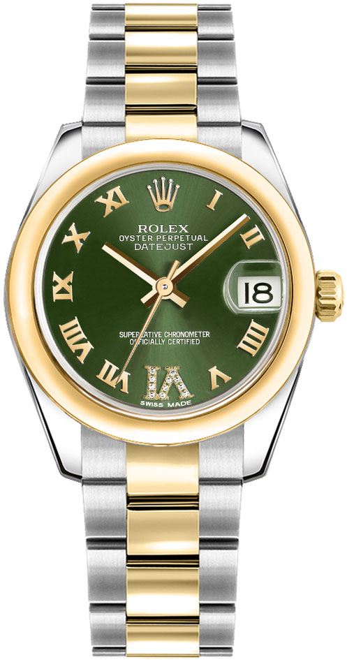 Datejust 31 Green Dial Oyster Bracelet Women's Watch 178243-0076