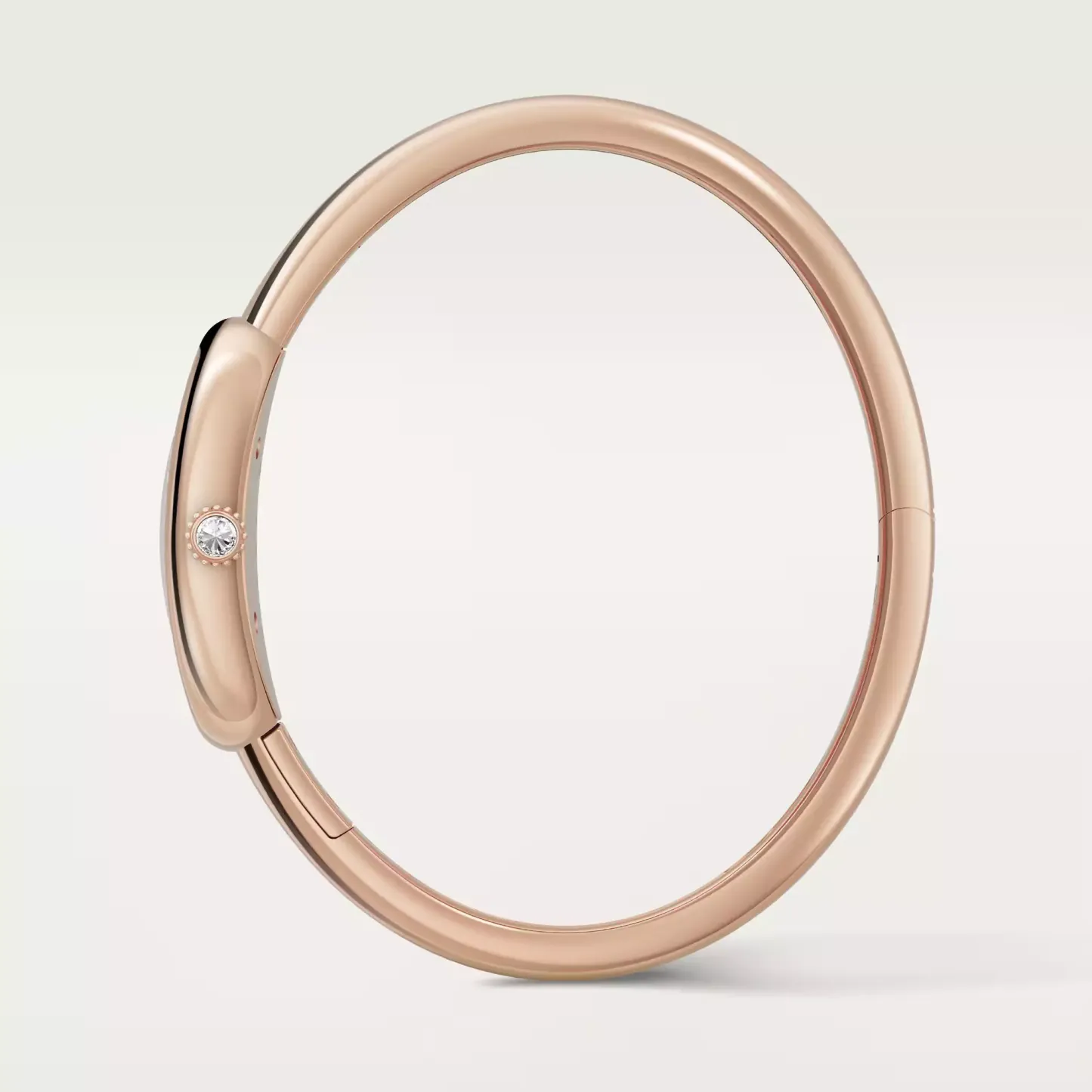 BAIGNOIRE WATCH, Small Model With 42 Diamonds, Rose Gold, Size 15 - 17