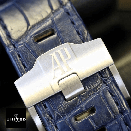 Royal Oak Offshore Replica 3 Athtudemars Pthtiguet Royal Oak Novelty Leather Blue Bracelet Replica steel clasp