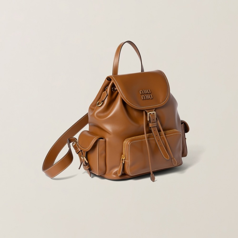 Leather backpack