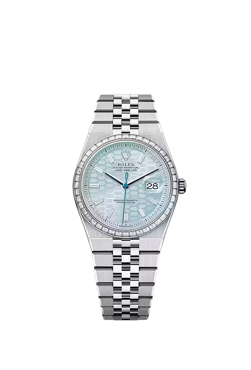 Land-Dweller 36, Oyster, 36 mm, platinum and diamonds  Reference 127286TBR