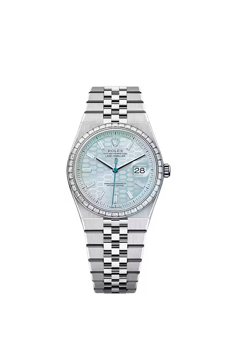 Land-Dweller 36, Oyster, 36 mm, platinum and diamonds  Reference 127286TBR