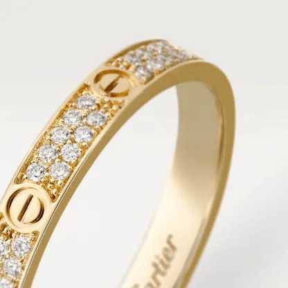 3‑Piece Cartier Stack –Panthère, Yellow Gold, Diamonds