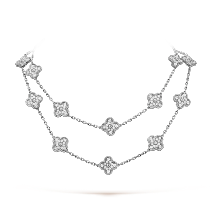 Vintage Alhambra long necklace, 20 motifs