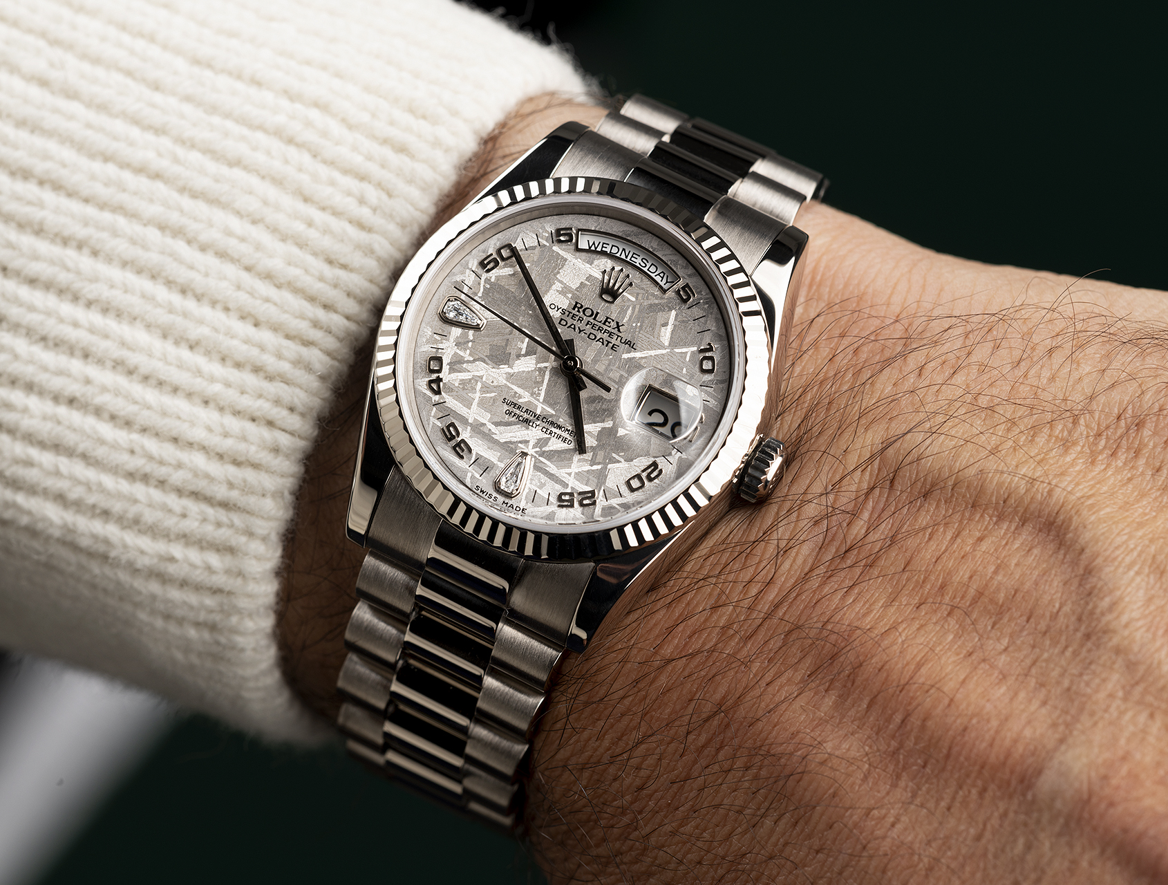 Day-Date Meteorite 118239 - White Gold President