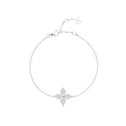 Star Blossom Bracelet, White Gold, Diamonds