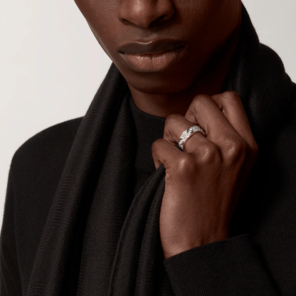 LOVE RING, DIAMOND-PAVED