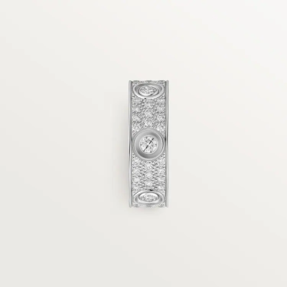 LOVE RING, DIAMOND-PAVED