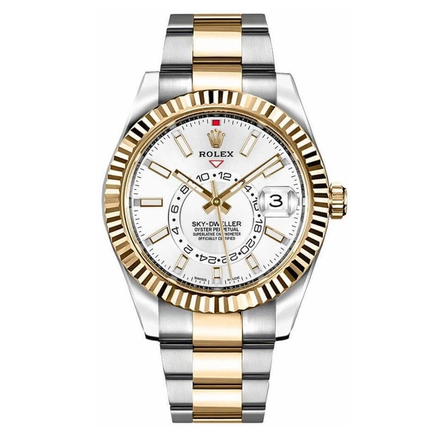 Sky-Dweller White Dial Men's Watch 326933-0009