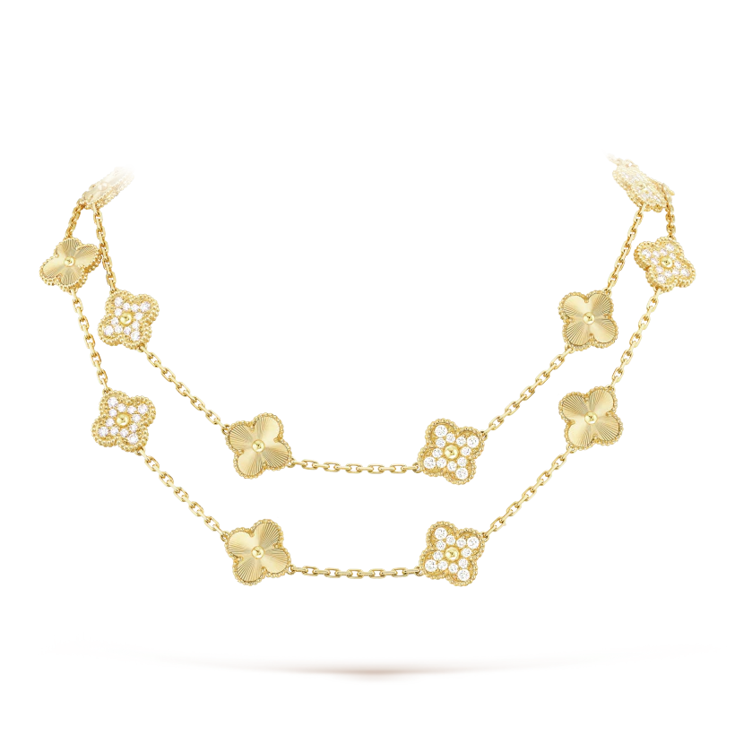 Vintage Alhambra long necklace, 20 motifs