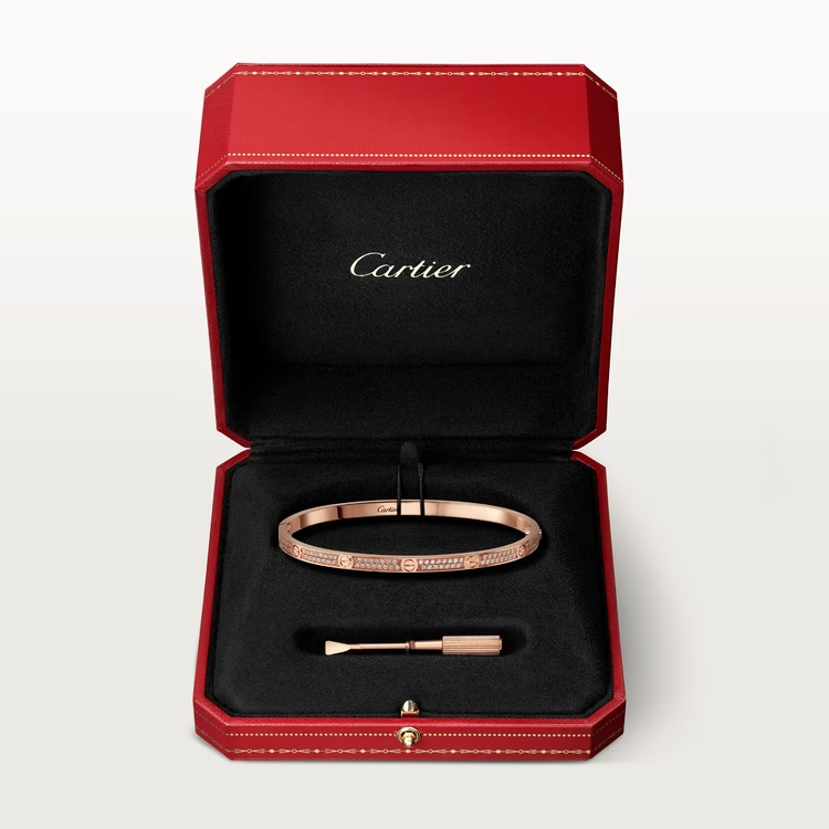 LOVE BRACELET, SMALL MODEL, PAVED