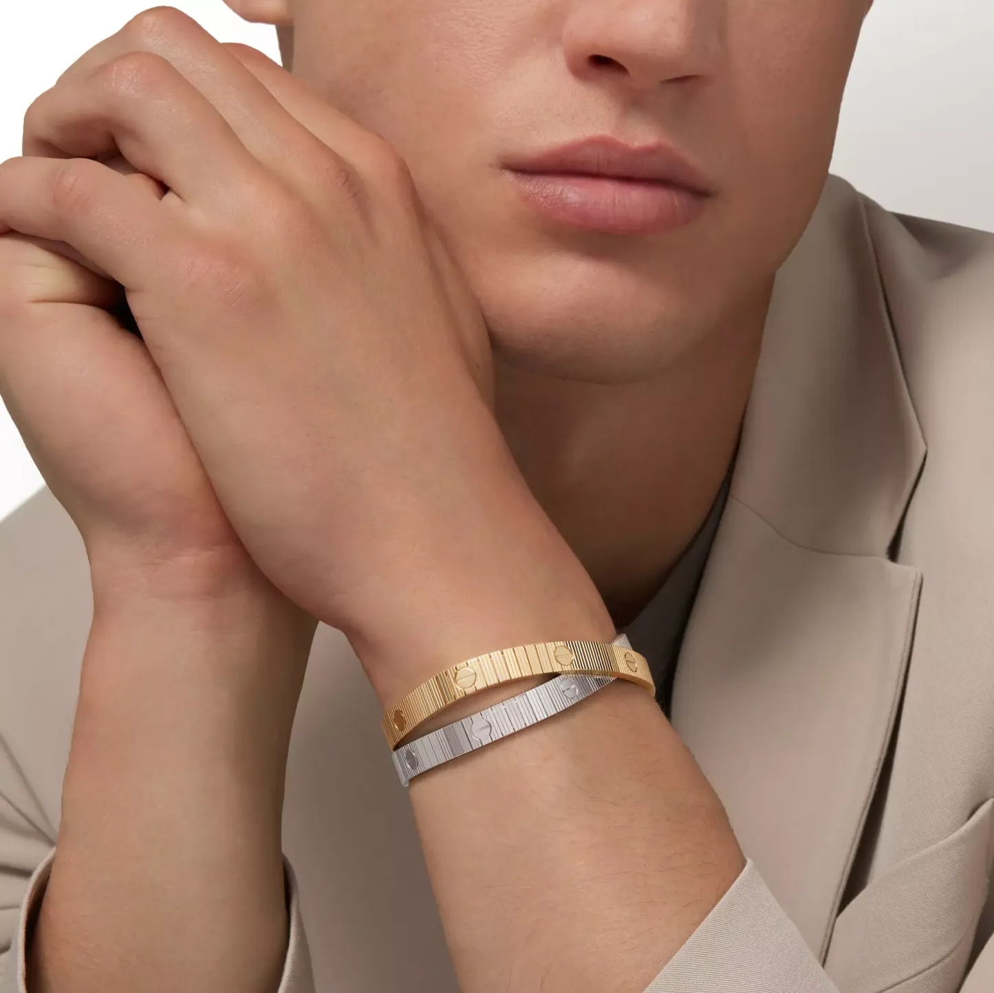 LOVE UNLIMITED BRACELET, FLEXIBLE, WHITE GOLD