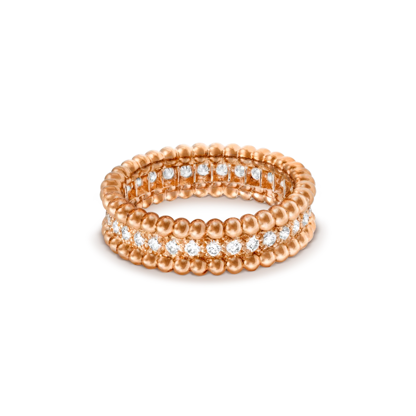 Perlée diamonds ring, 1 row