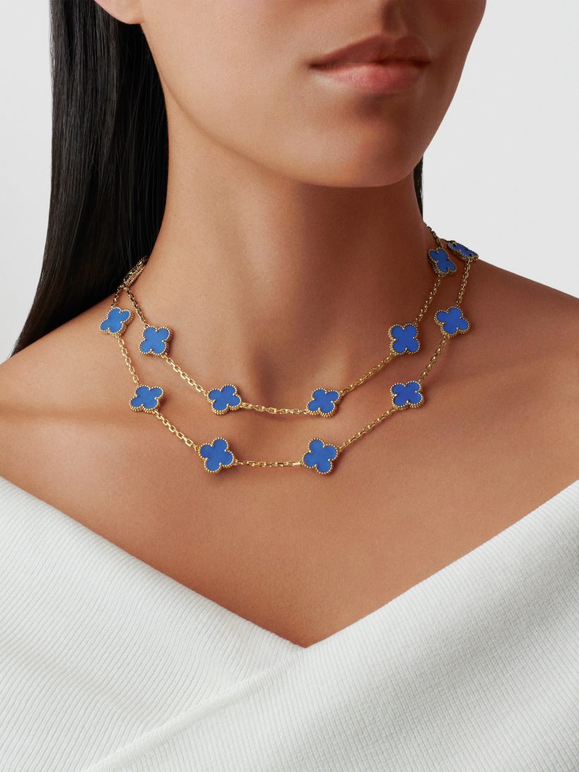 Vintage Alhambra long necklace, 20 motifs